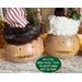 This shows the back of two Christmas elves. I have engraved their names, Crumble and Cocoa, with a wood-burning pen. 